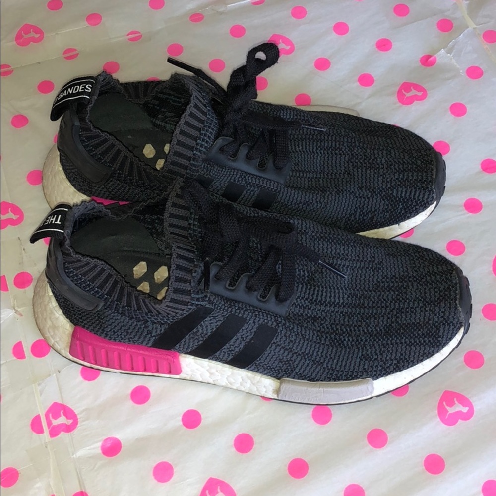 Women’s Addidas NMD Black and Pink EUC SZ. 7.5